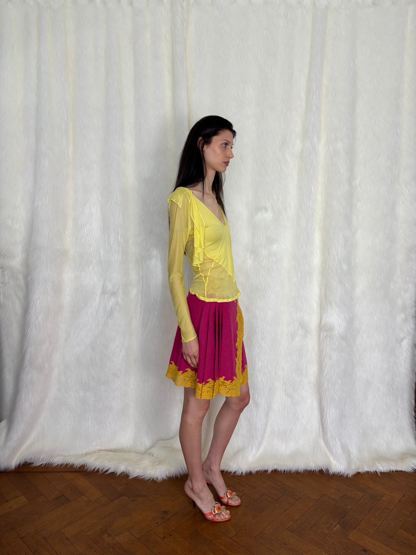 YVES SAINT LAURENT S/S2004 RUFFLE TOP