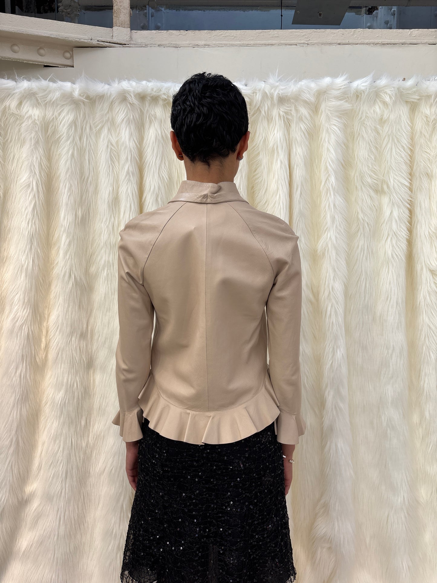 GUCCI TOM FORD S/S1999 LEATHER BLOUSE