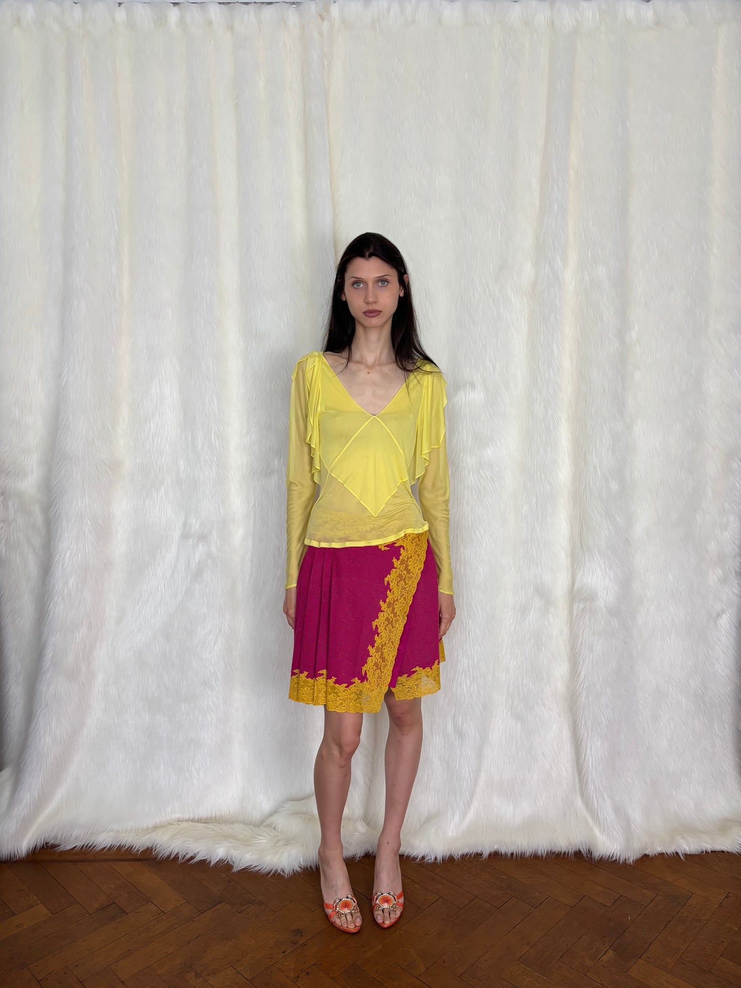 YVES SAINT LAURENT S/S2004 RUFFLE TOP