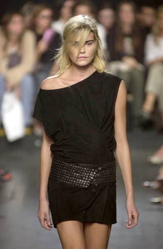 ANN DEMEULEMEESTER S/S2001 SNAP BUTTON SKIRT