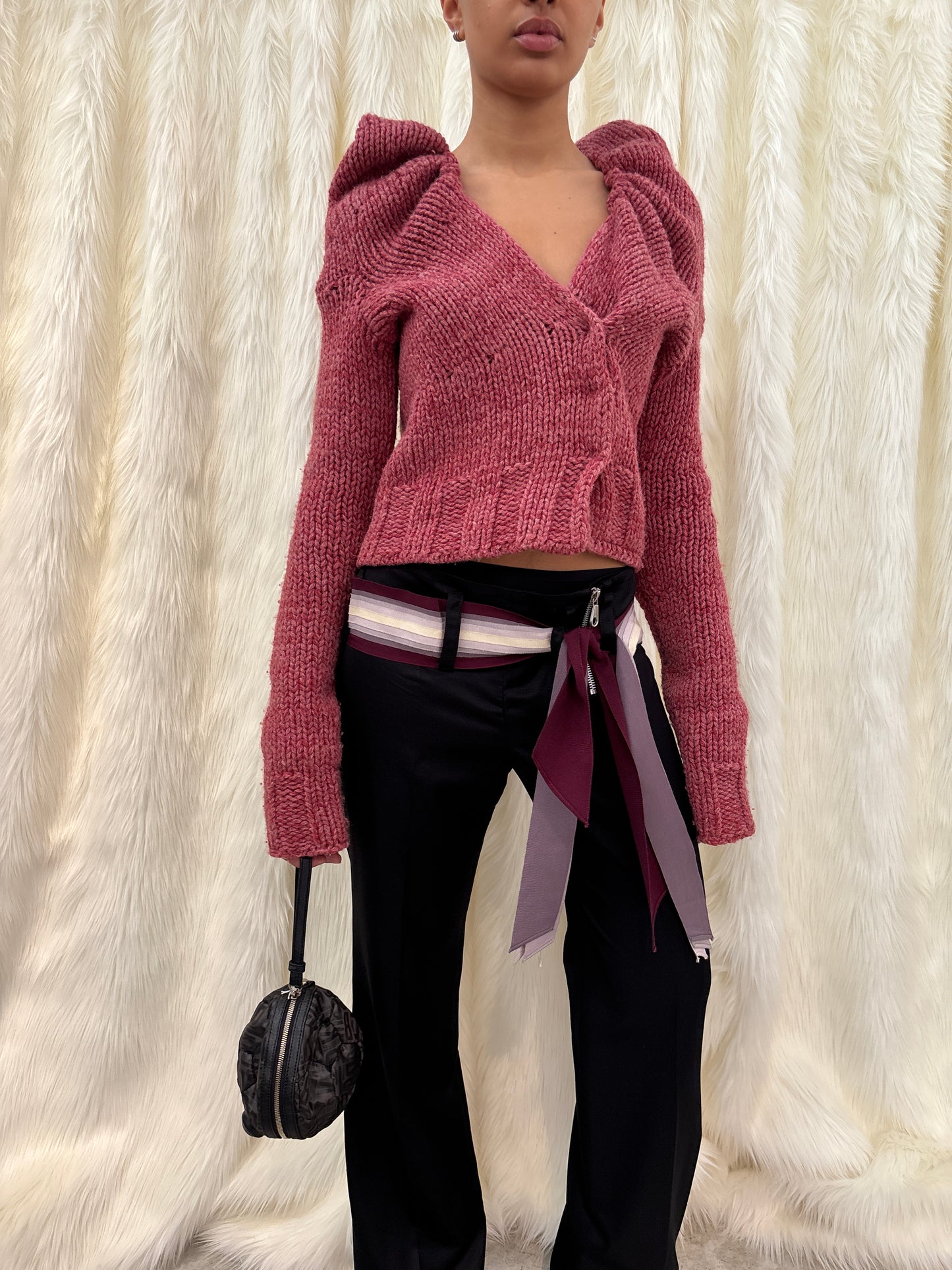 DRIES VAN NOTEN F/W2000 HOODED CARDIGAN