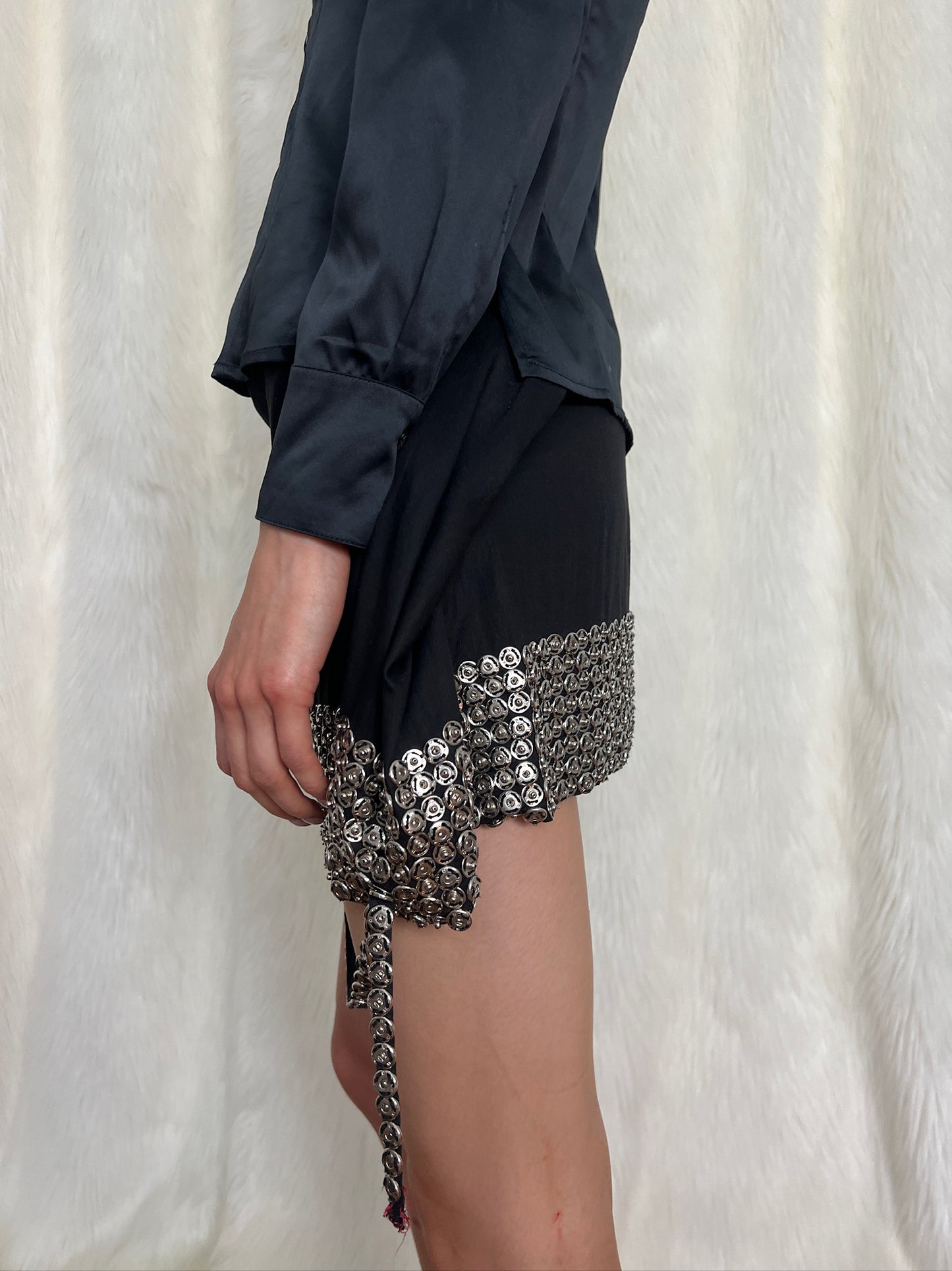 ANN DEMEULEMEESTER S/S2001 SNAP BUTTON SKIRT