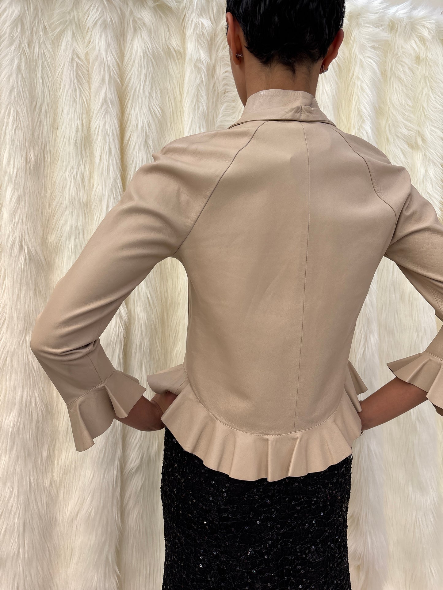 GUCCI TOM FORD S/S1999 LEATHER BLOUSE