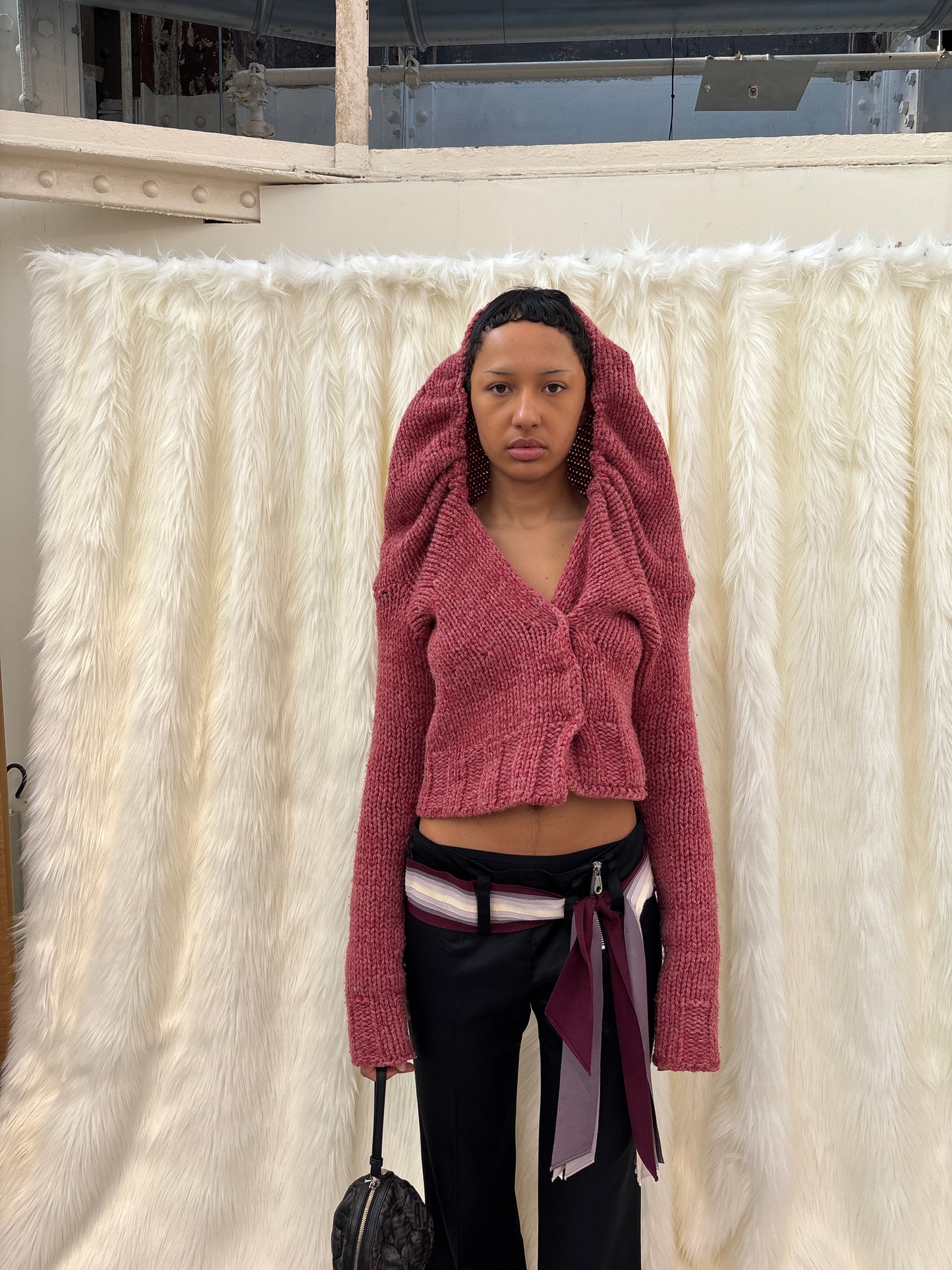 DRIES VAN NOTEN F/W2000 HOODED CARDIGAN