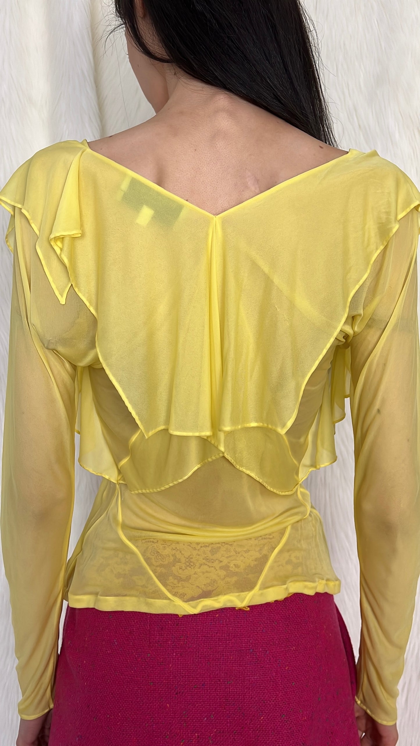 YVES SAINT LAURENT S/S2004 RUFFLE TOP