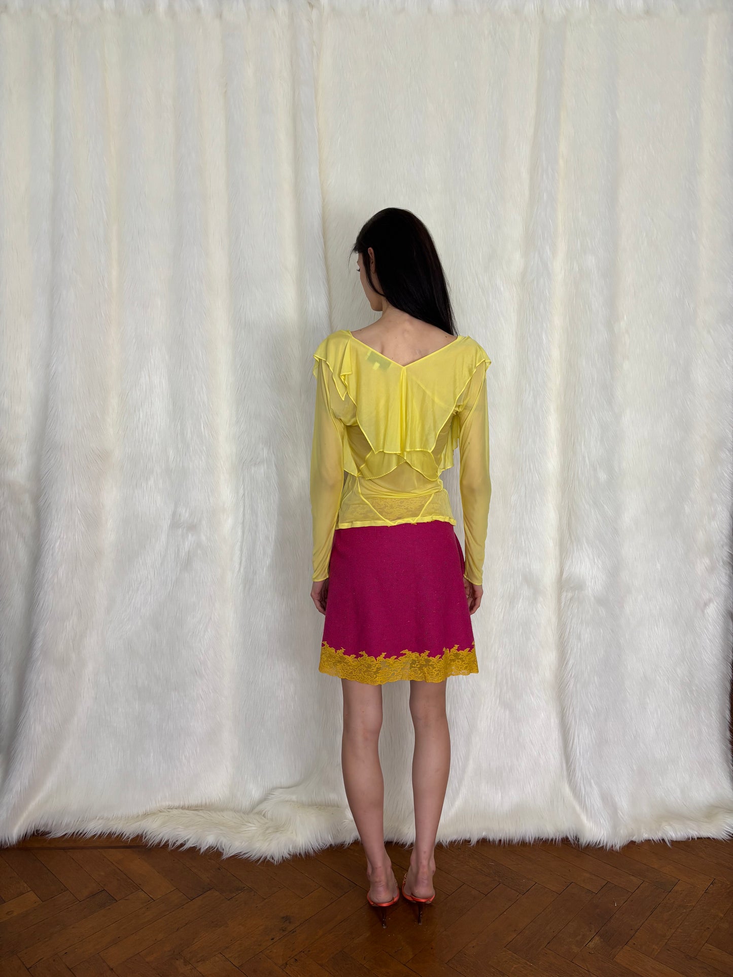 YVES SAINT LAURENT S/S2004 RUFFLE TOP