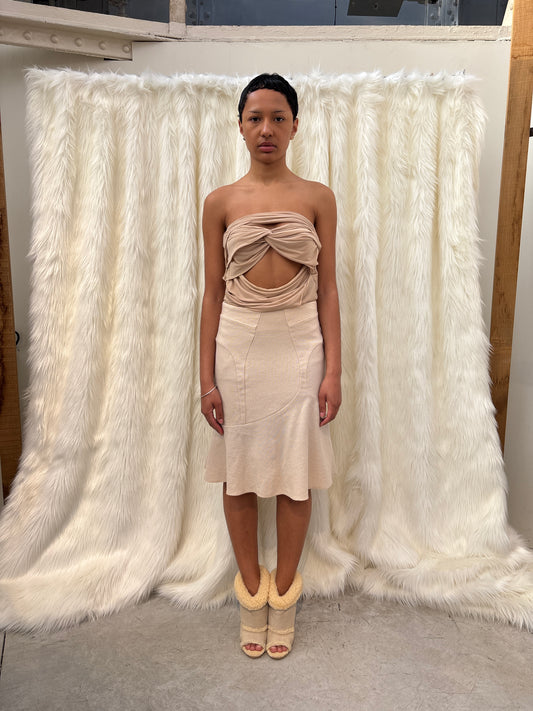 BALENCIAGA S/S2004 WOOL SKIRT