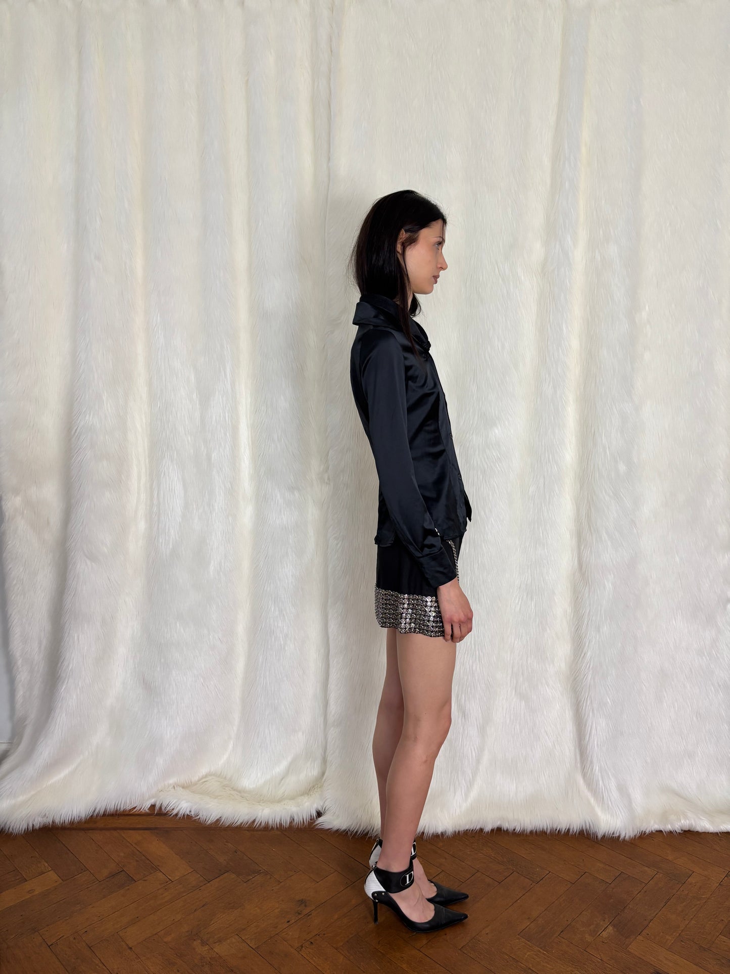 ANN DEMEULEMEESTER S/S2001 SNAP BUTTON SKIRT