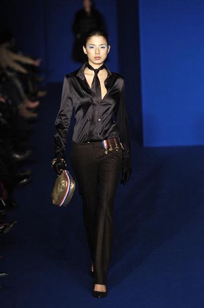 DIRK BIKKEMBERGS F/W2005 TIE BLOUSE